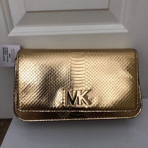 Gold Michael Kors Evening Bag